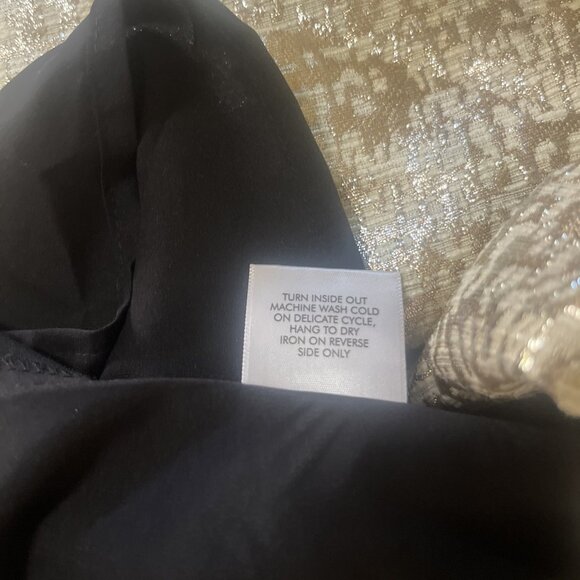 ModCloth Metallic Polka Dot Dress Women's Sz L Lined Pockets Zipper - Picture 15 of 15